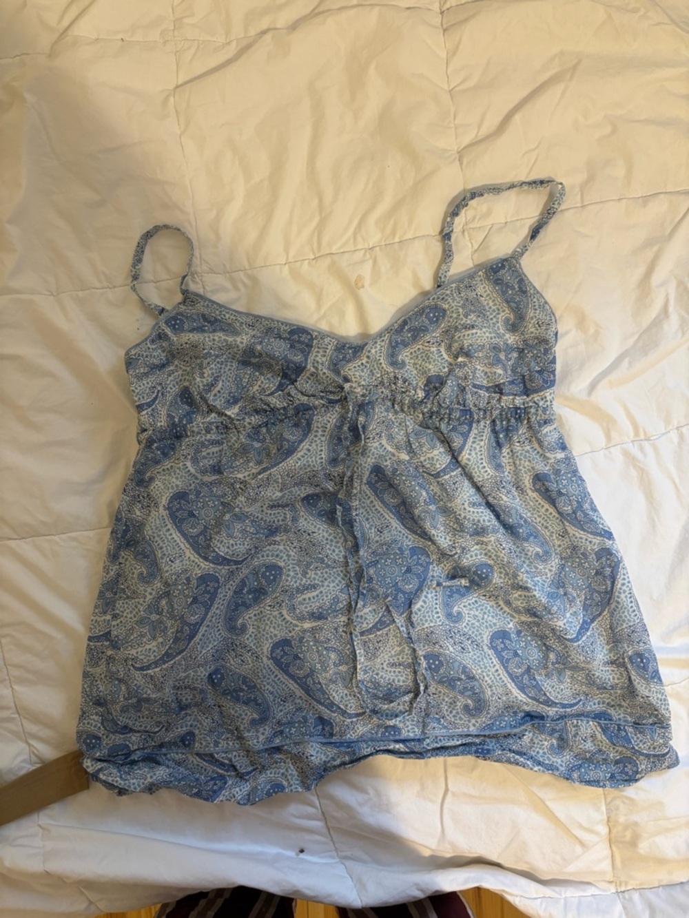 GAP Blue Paisley Cotton Camisole